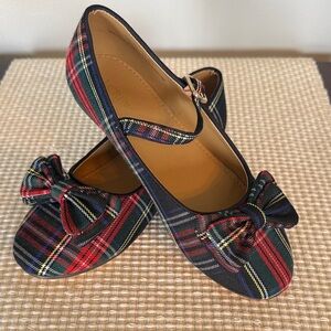 J. Crew Holiday Plaid Mary Jane Shoes